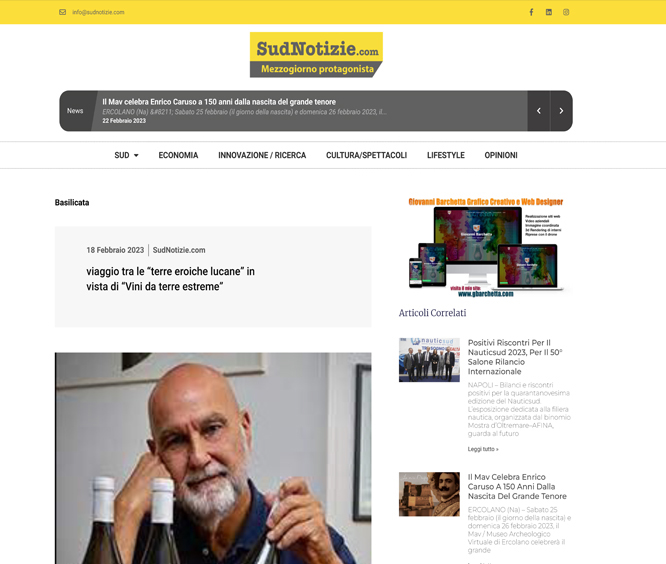 Vini da terre estreme su sudnotizie.com